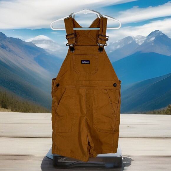 RARE Patagonia Kids Overalls Kids 5T Patagonia Umber Brown Patagonia Overalls